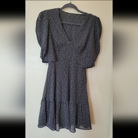 Michael Kors Georgette Peekaboo Leopard Mini Dress - Picture 2 of 7